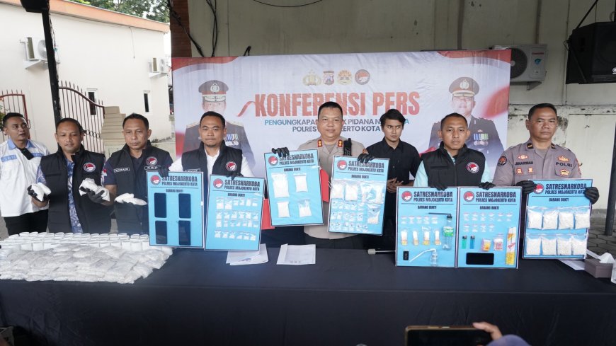 Polres Mojokerto Kota Tindak Peredaran Narkoba Ilegal